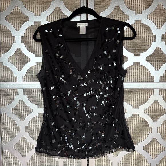 Worthington Tops - Worthington Black Sequin V-Neck Blouse